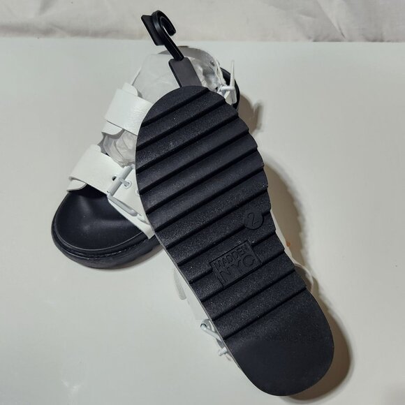 Girls NYC White & Black Sandals – Size 2 - Picture 4 of 5